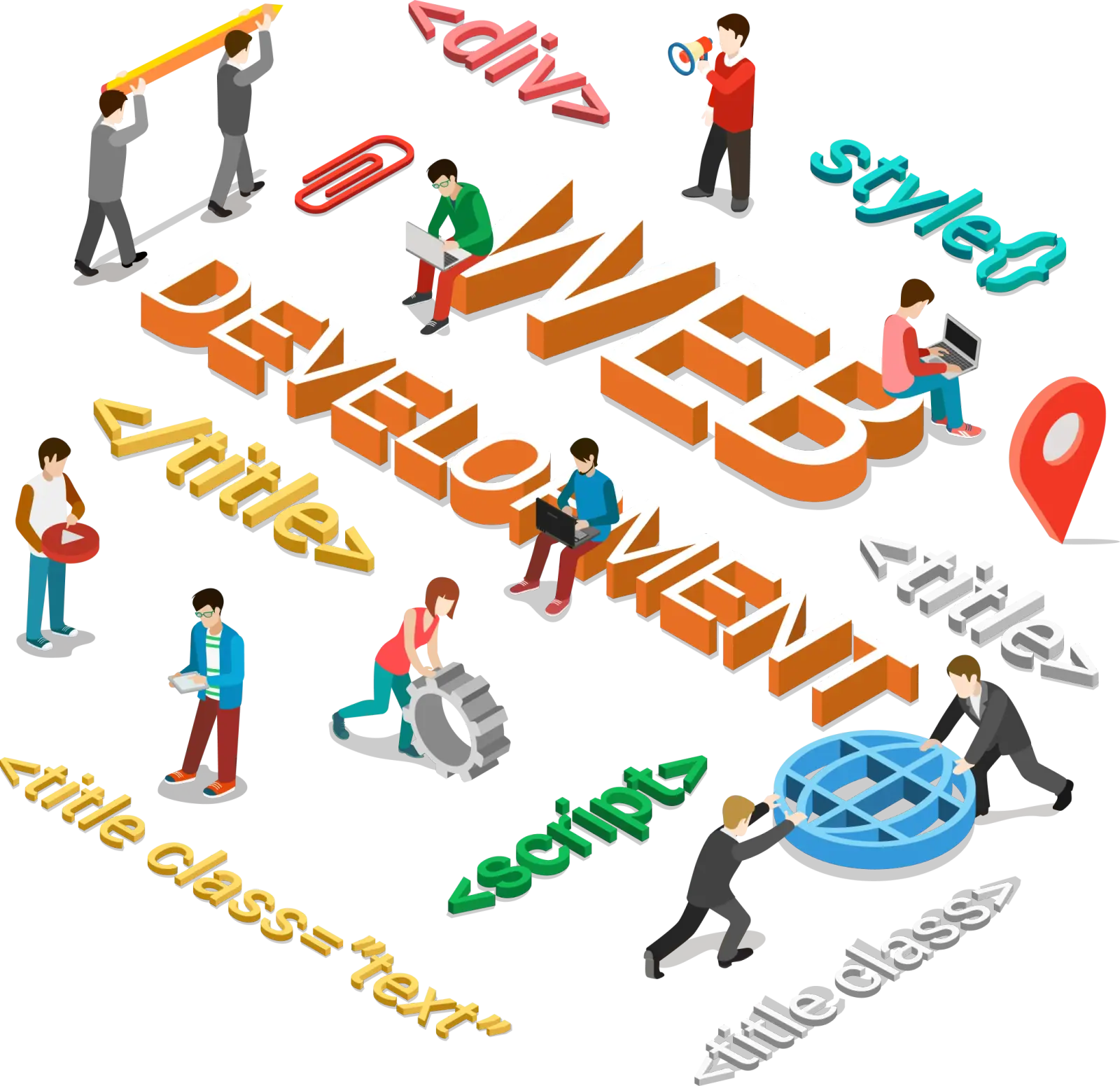 Web development illustration — Fruxinfo