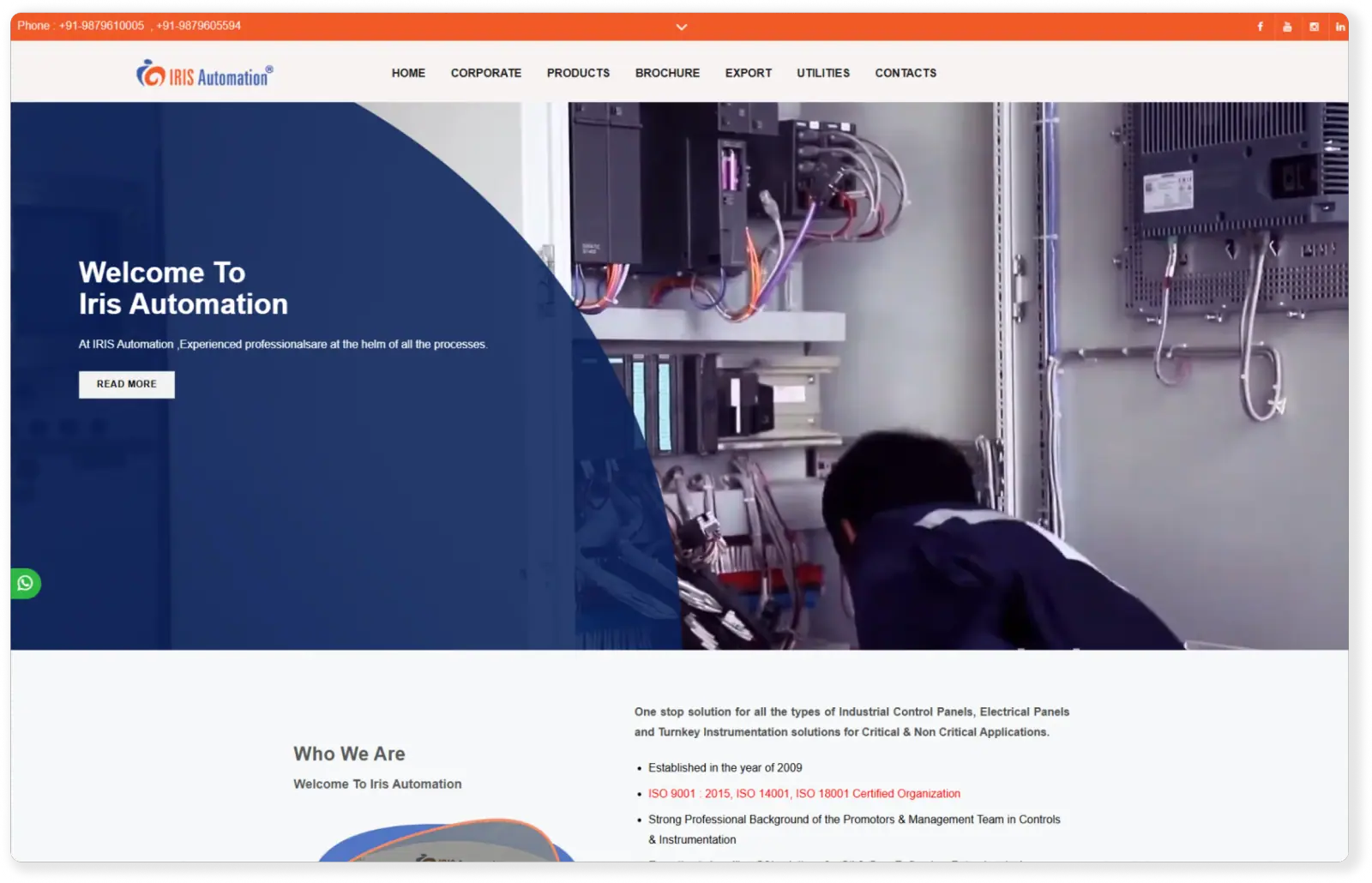IRIS Automation website portfolio screenshot — Fruxinfo