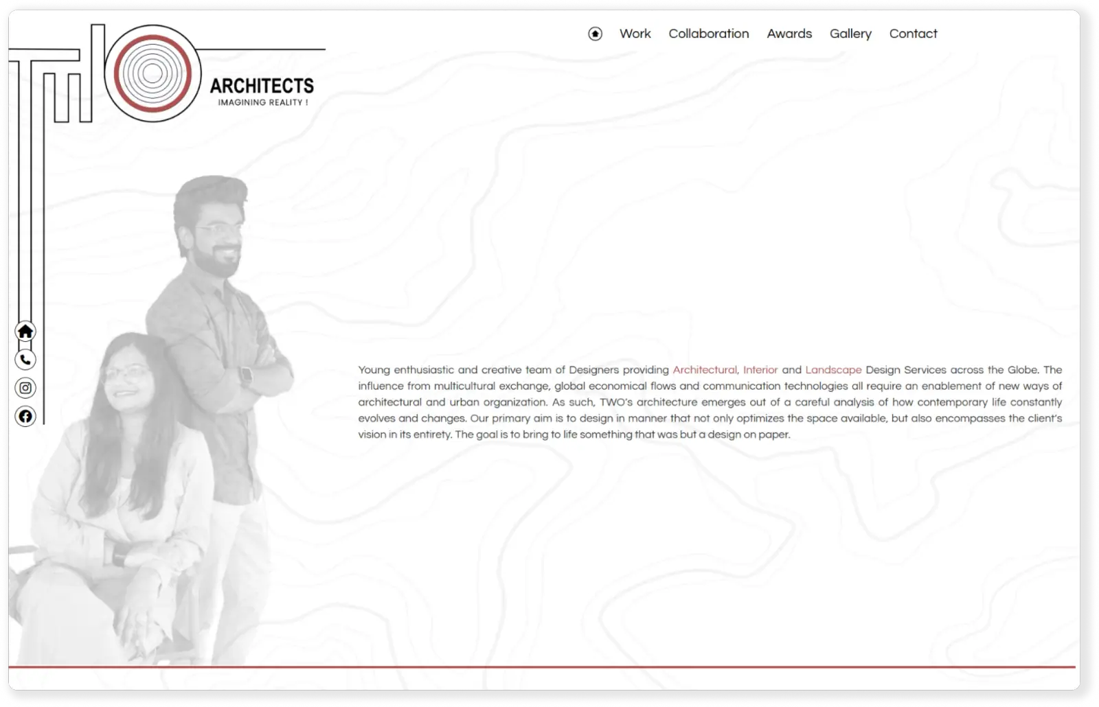 Two Architects website portfolio screenshot — Fruxinfo