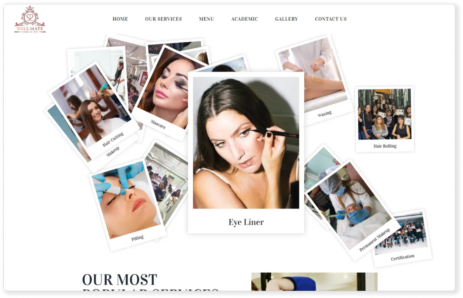 Soulmate Salon website portfolio screenshot — Fruxinfo