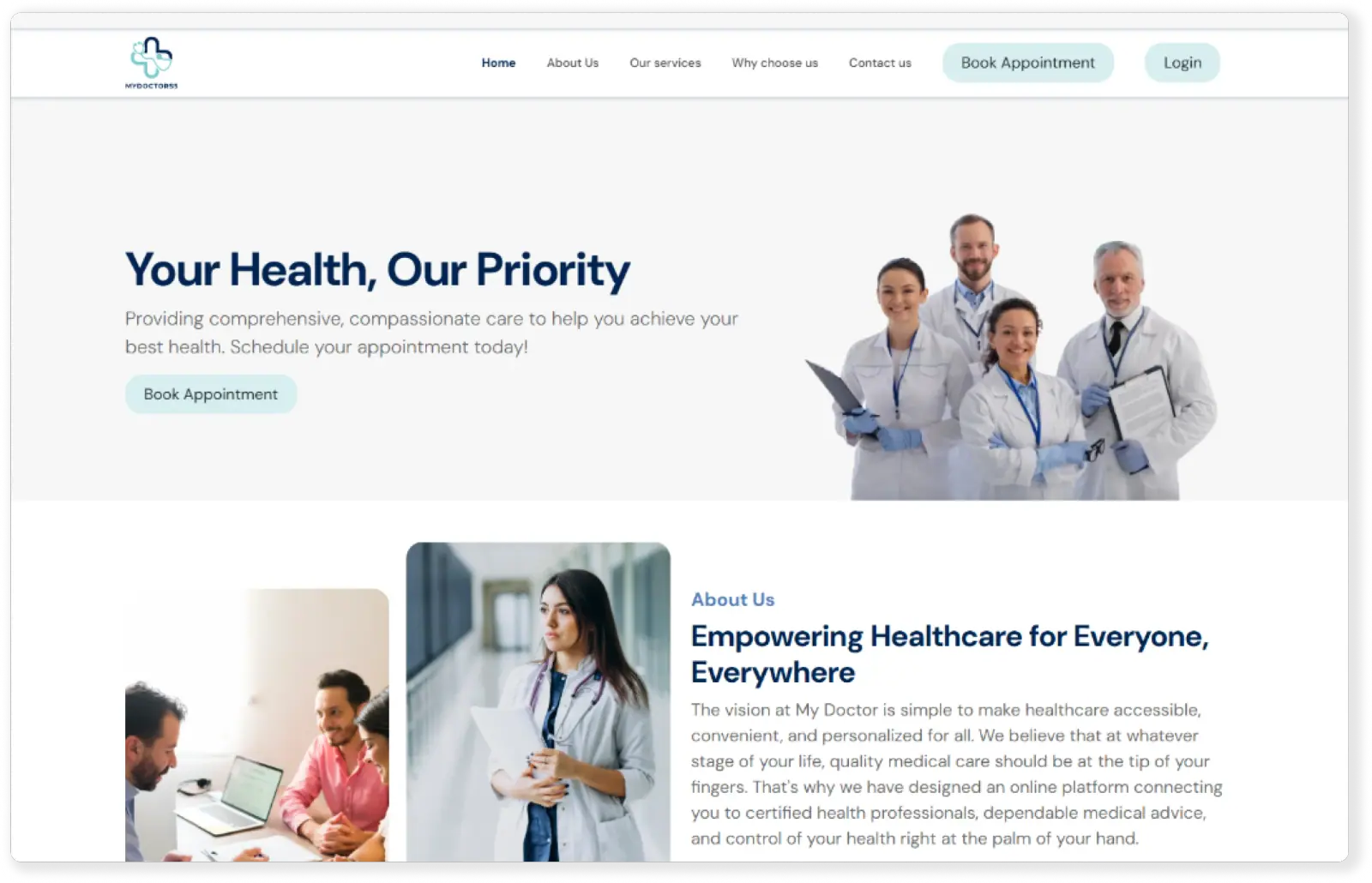MyDoctorss website portfolio screenshot — Fruxinfo