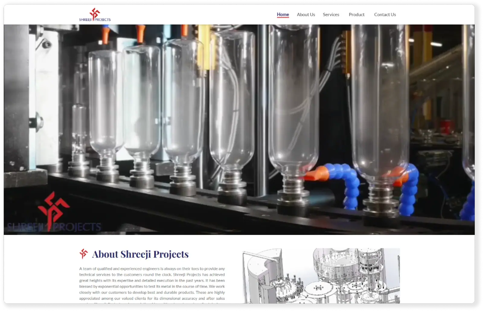 Shreeji Projects website portfolio screenshot — Fruxinfo